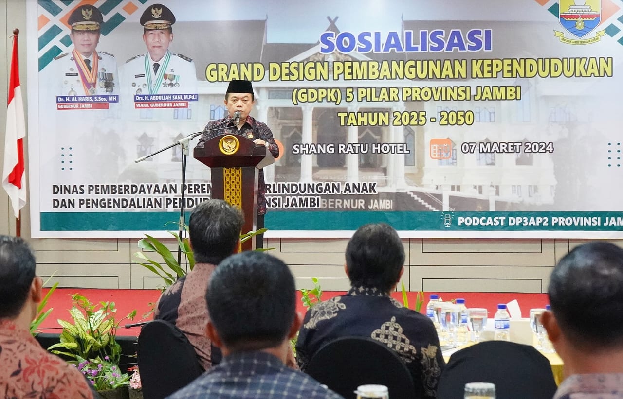 Gubernur Buka Sosialisasi Penyusunan Grand Design Pembangunan Kependudukan 5 Pilar Tingkat Jambi