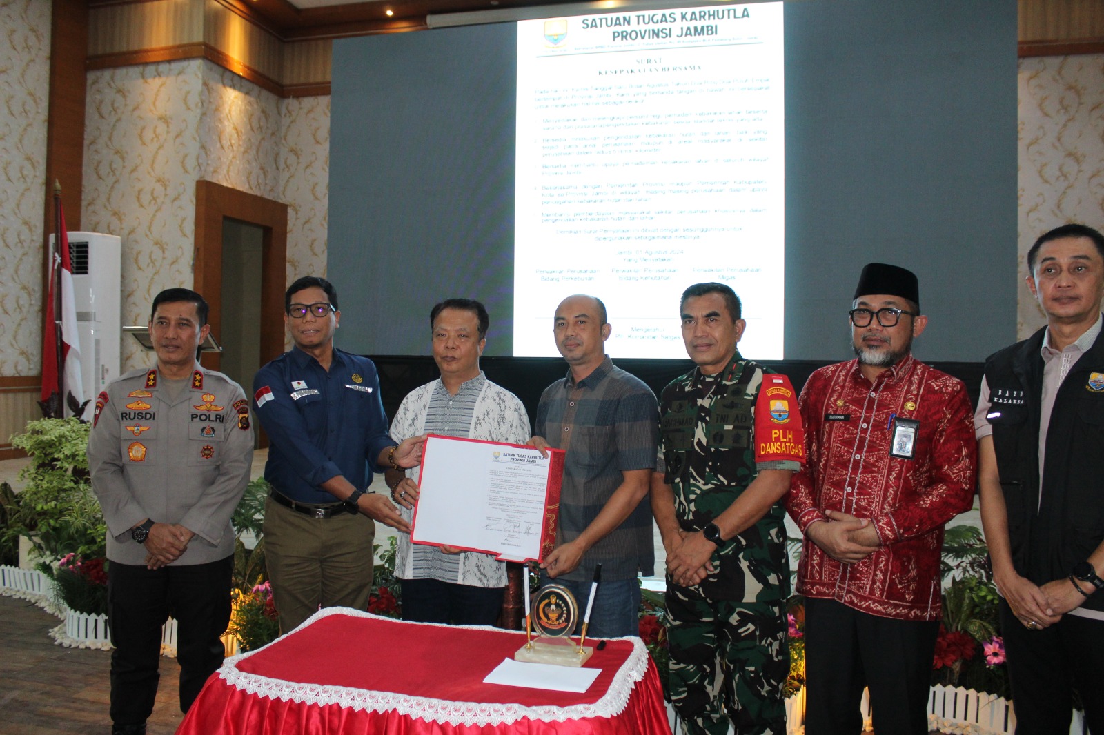 Danrem 042/Gapu Dorong Sinergitas dalam Penanganan Kebakaran Hutan dan Lahan di Jambi*